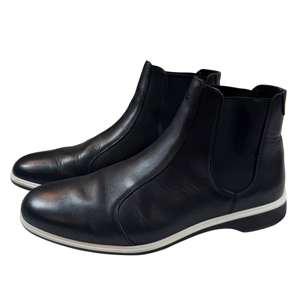 Amberjack The Chelsea Boot Black Onyx‎ Full Grain Leather Mens Sz 11 EUC